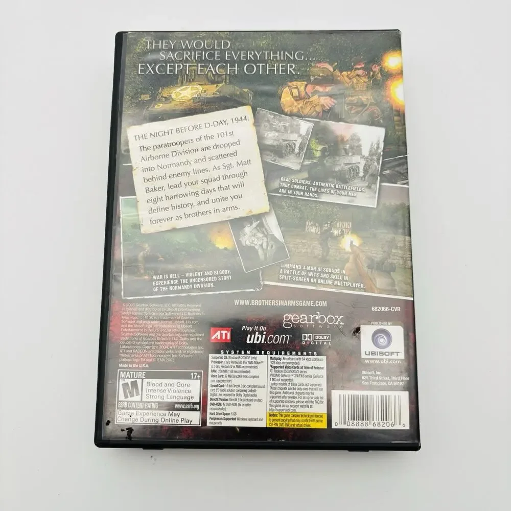 Brothers In Arms Road To Hill 30 Video Game Pc Cd-ROM M-Mature Ubisoft